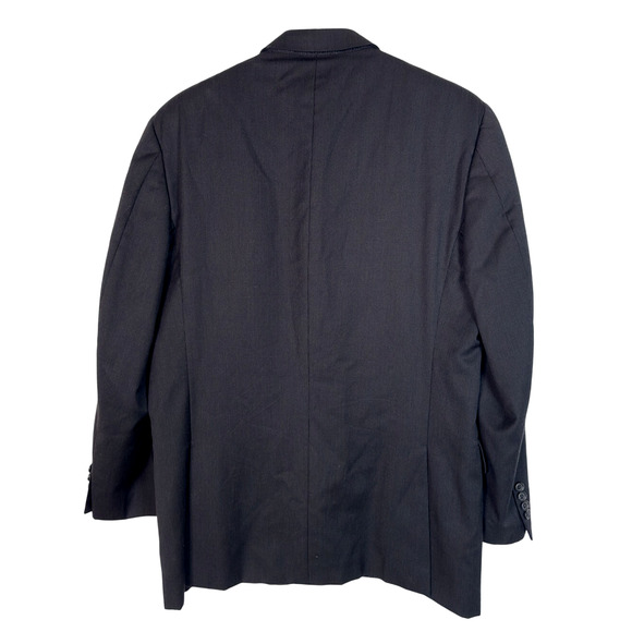 Burberry 40R Bond Street Wool Suit Jacket 3 Button Pinstripe Blazer Black EUC! - Picture 3 of 8